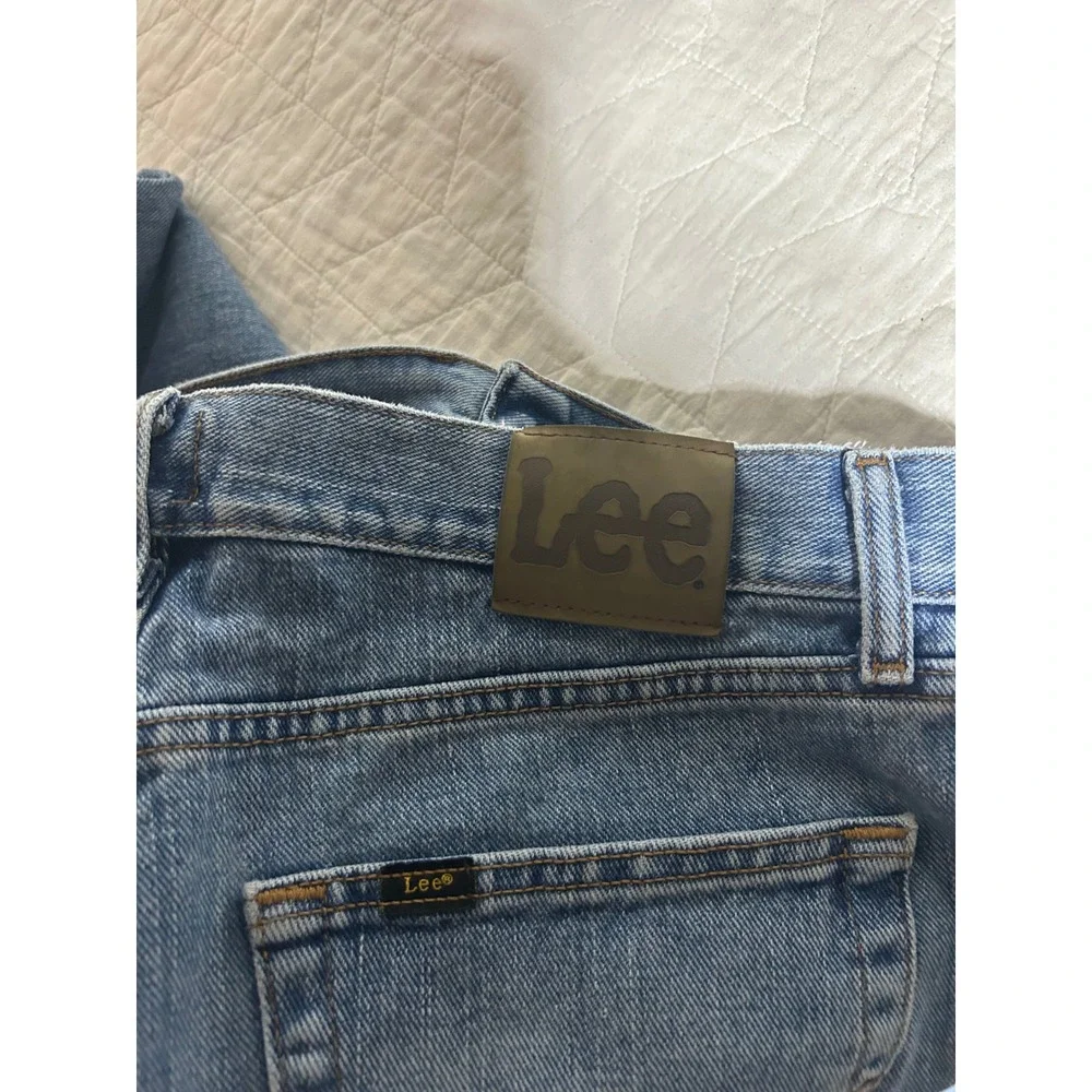Lee Regular‎ Fit Mens Jeans Light Wash Denim Size 33x32 Straight Leg